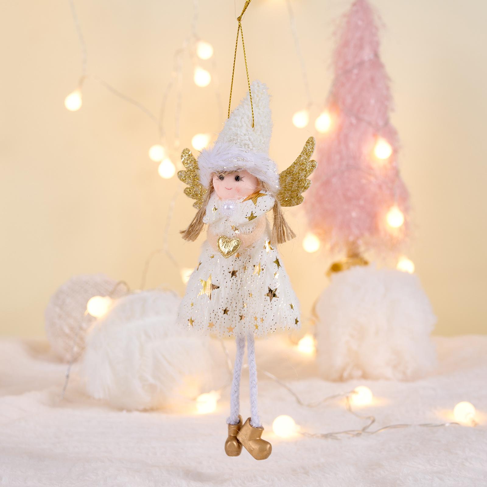 

Christmas Angel Decoration, Christmas Angel Doll Decoration, Festive Hanging Ornaments With Deer Antlers, Suitable For Fireplace, Living Room, Bedroom One Size белый