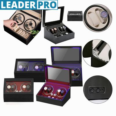 4+6 Automatic Watch Winder Box with Led Light Electric Watch Winders Mechanical Rotating Watches Storage Box Display Case