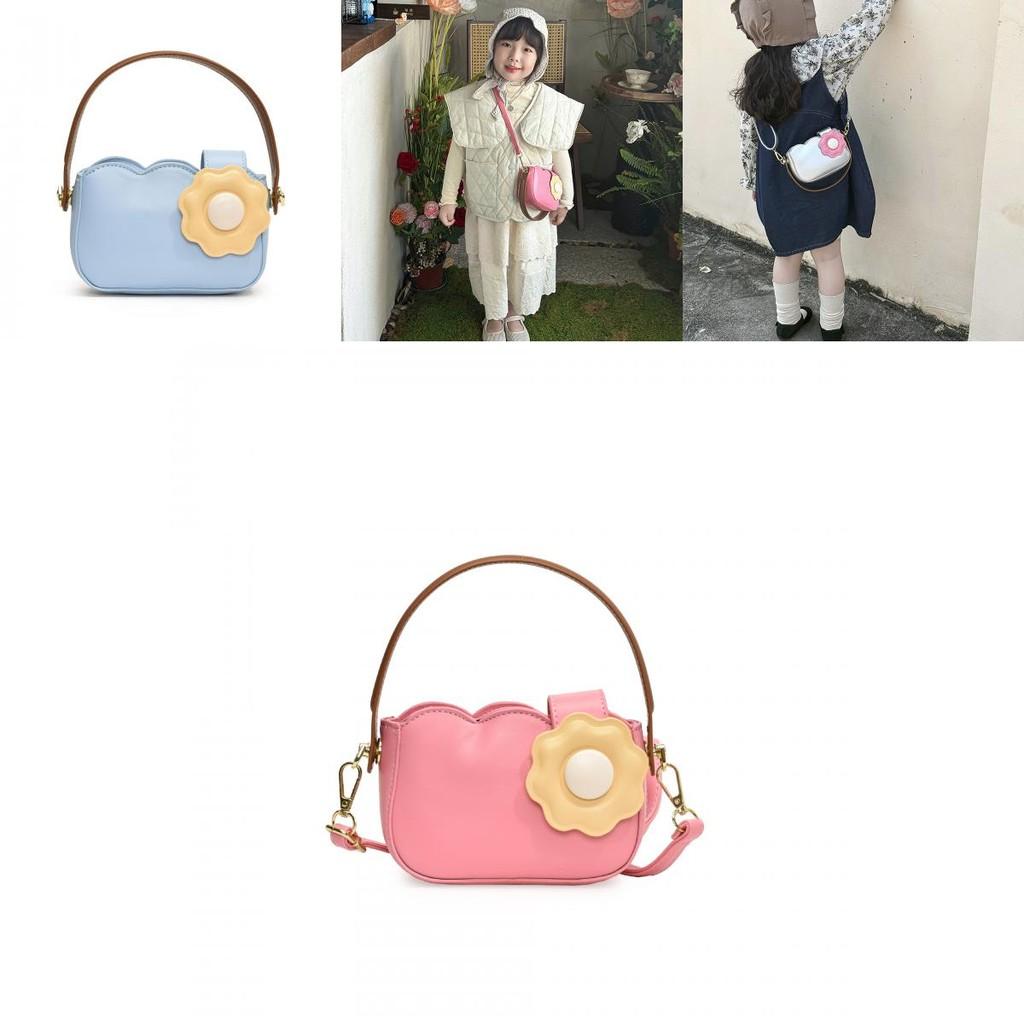 Adorable Mini Floral Crossbody Bag For Kids With Breathable Design In Pink And Purple