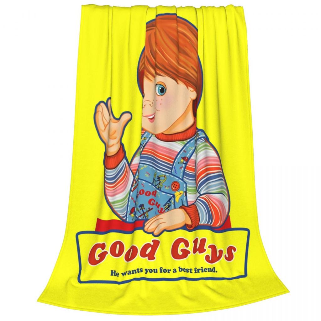 Good Guys Dětská hra Chucky Deku Fleece Potisk Multifunkční Super Měkké Přehozy pro Domov Auto Prošívaná deka
