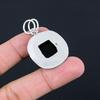 Oval Natural American Dichroic Glass Sterling Silver Wedding Bezel New Pendant