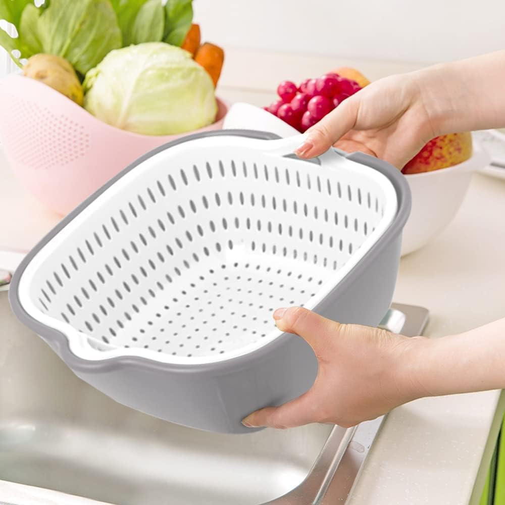 Washing Vegetable Baskets in The Kitchen Fruit Baskets Multi-layer Stackable Vegetable Sinks, Strainer and Washing Fruits and Vegetables Kitchen