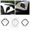 For Hyundai Tucson NX4   Front Fog Light Lamp Cover Trim Bumper Molding Eyebrow Eyelid Carbon Fiber Chrome Decoration