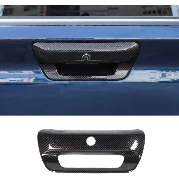 RT-TCZ Rear Trunk Door Tailgate Handle Cover Trim Decoration Accessories for 2018 2019 2020 2021 2022 Dodge Ram 1500 (Carbon Fiber Grain)