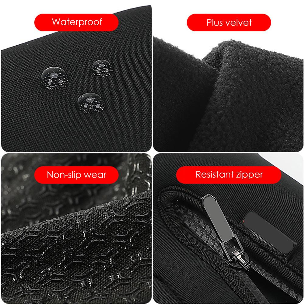 Outdoor Cycling Gloves Winter Waterproof Touchscreen Gloves for Running Climbing Skiing Riding