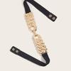 American Personalized Dress Elastic Elastic Belt Women'S High-End Metal Decoration Thin Waist Seal Decorative Suit