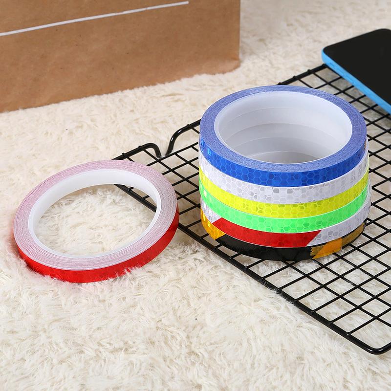 8M/Roll Bike Safety Motorcycle Helmet Reflector Tape DIY Car Scooter Accessory PVC Reflective Glow Stickers