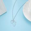My Shape Africa Map Heart Pendant Necklaces for Women Men Stainless Steel Chain African Charms Necklace Choker Fashion Jewelry