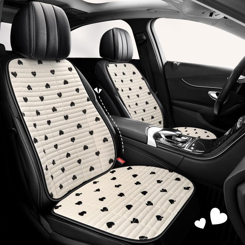 New Fashion Cartoon Bear/Love Print Washable Car Seat Cover Cushion Cute Car Seat Mat Backrest Decor Car Styling Interior