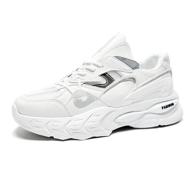 

Повседневная трендовая универсальная мужская старая обувь Новая молодежная летняя сетчатая дышащая мужская обувь Амортизирующая нескользящая мужская спортивная обувь 42 белый