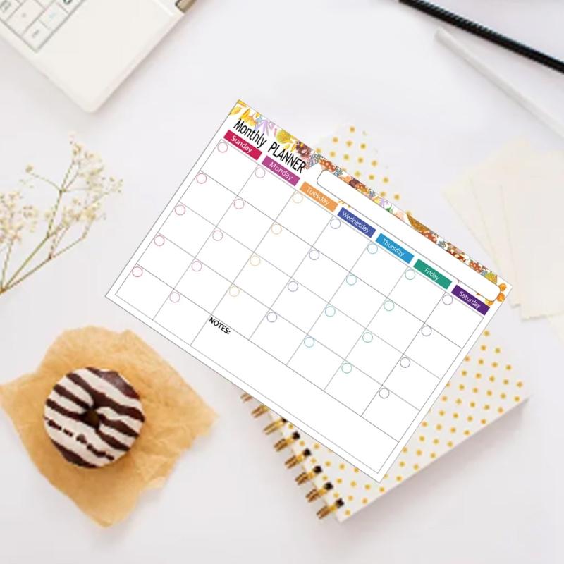 Fridge Magnetic Calendar Weekly Monthly Planner Magnetic Fridge Calendar Whiteboard for Kitchen Grocery Shopping List