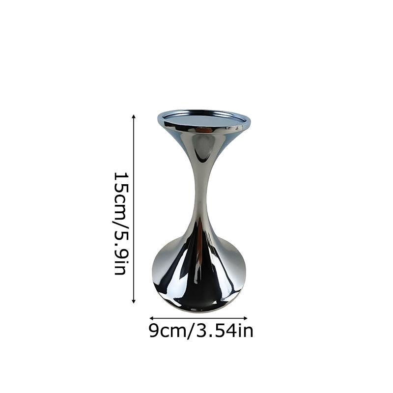 

1PC Candle Display Candlelight Perfect For Holidays Sparkling Weddings Silvery European 9x9x15cm