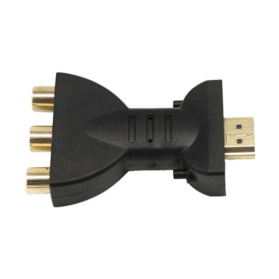 Video Audio Adapter Gold-plated High Resolution Portable HDMI-compatible to 3 RGB RCA AV Component Converter for TV
