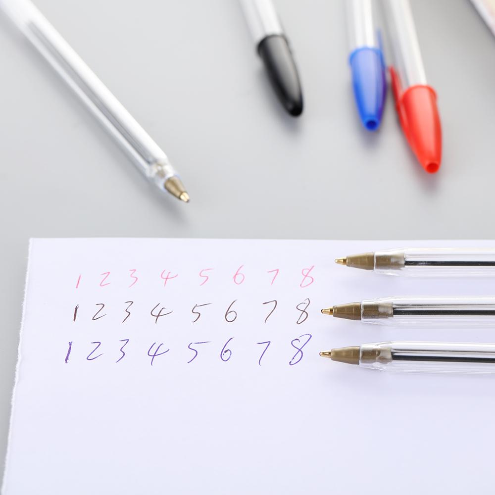 5Pcs Ballpoint Pens Long Lasting Smooth 1.0 Mm Ballpoint Pen Black Red Blue Pens Student Stationery School Office Accessories