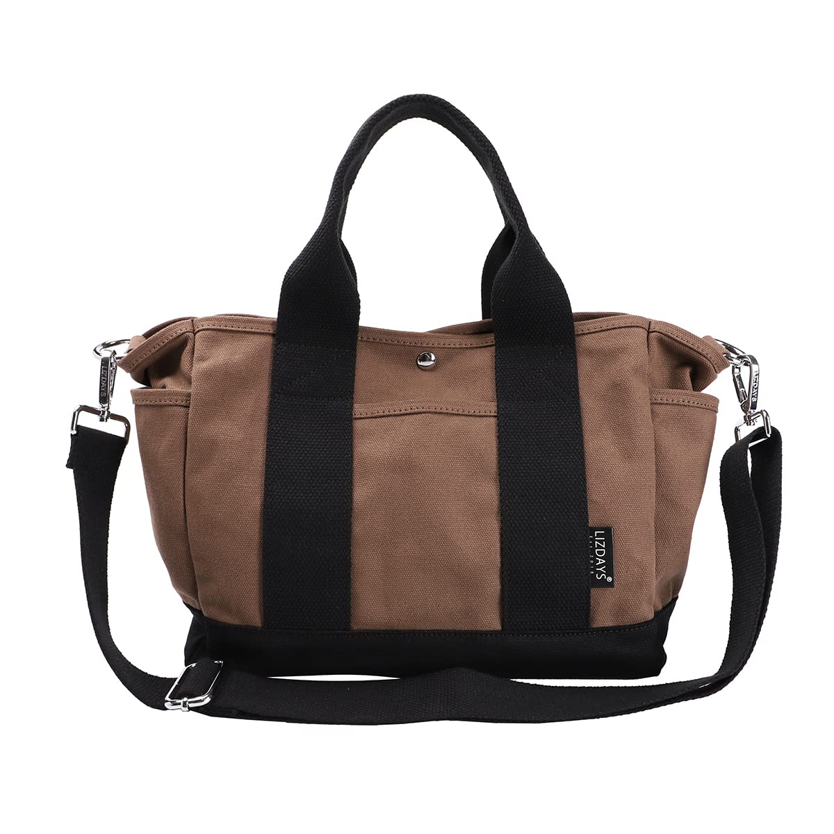 

Tote bag for shoulder bag [Rizdays] women, canvas, divider, A4, (light brown/black)