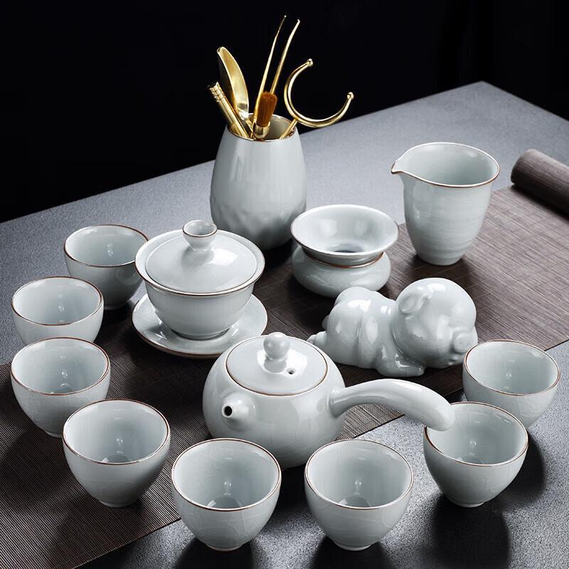 Ru Kiln Ceramic Kung Fu Tea Set