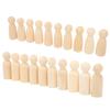 10 Pcs Wooden Peg Doll 75mm 3.0in Safe BurrFree Develop HandsOn Skills DIY Accessories for Decoratio