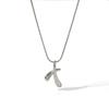  Pendant Hip Hop Clavicle Chain Women's Stainless Steel Necklace Metal Texture Waterproof Trendy Simple Jewelry Bijoux