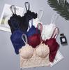 Plus Size Lace Strapless Bandeau Camisole with Chest Pads Anti-Exposure