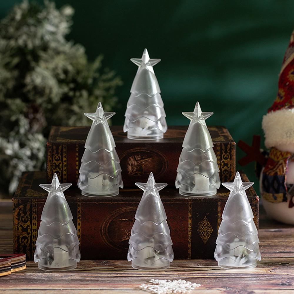 1 Stück LED Elektronisches Kerzenlicht Weihnachtsbaumschmuck Partyatmosphäre Kristall Nachtlicht Tischdekoration