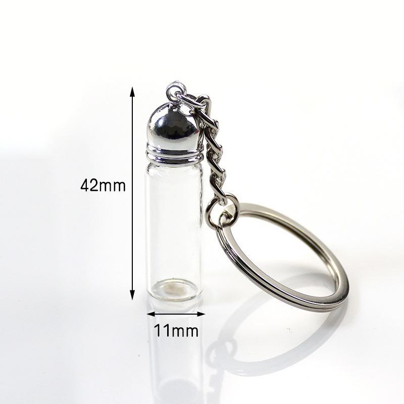 

Скляна Порожня Пляшка Брелок Прозорий Підвіска Ефірні Олії Парфумерні Флакони Міні Пляшечка Бажань Брелок Для DIY Рукоділля A5