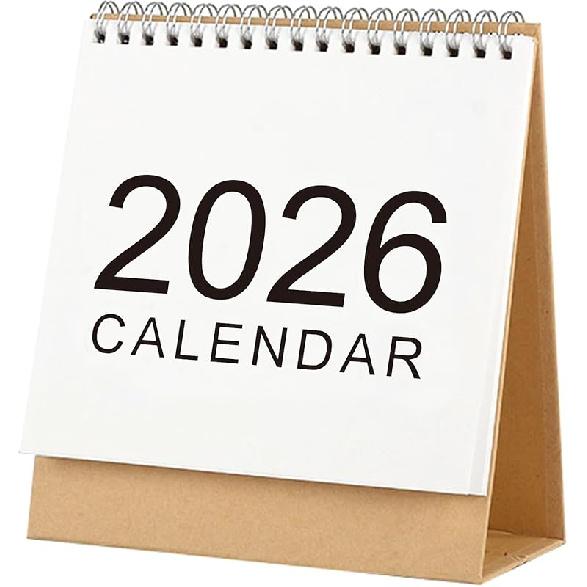 2026 Mini Desk Calendar Monthly Simple Style Flip Calendar 6.5  x 6  (Oct. 2025 to Dec. 2026) Simple Style 2026