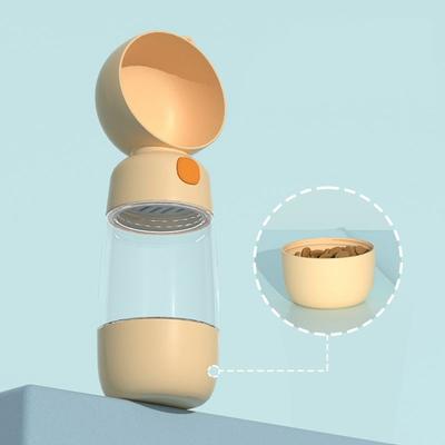 2 In 1 Portable Dog Cat Travel Pet Water Bottle With Food Dispenser Pet Outdoor Drinking Cup Pet Water Mug Feeder
