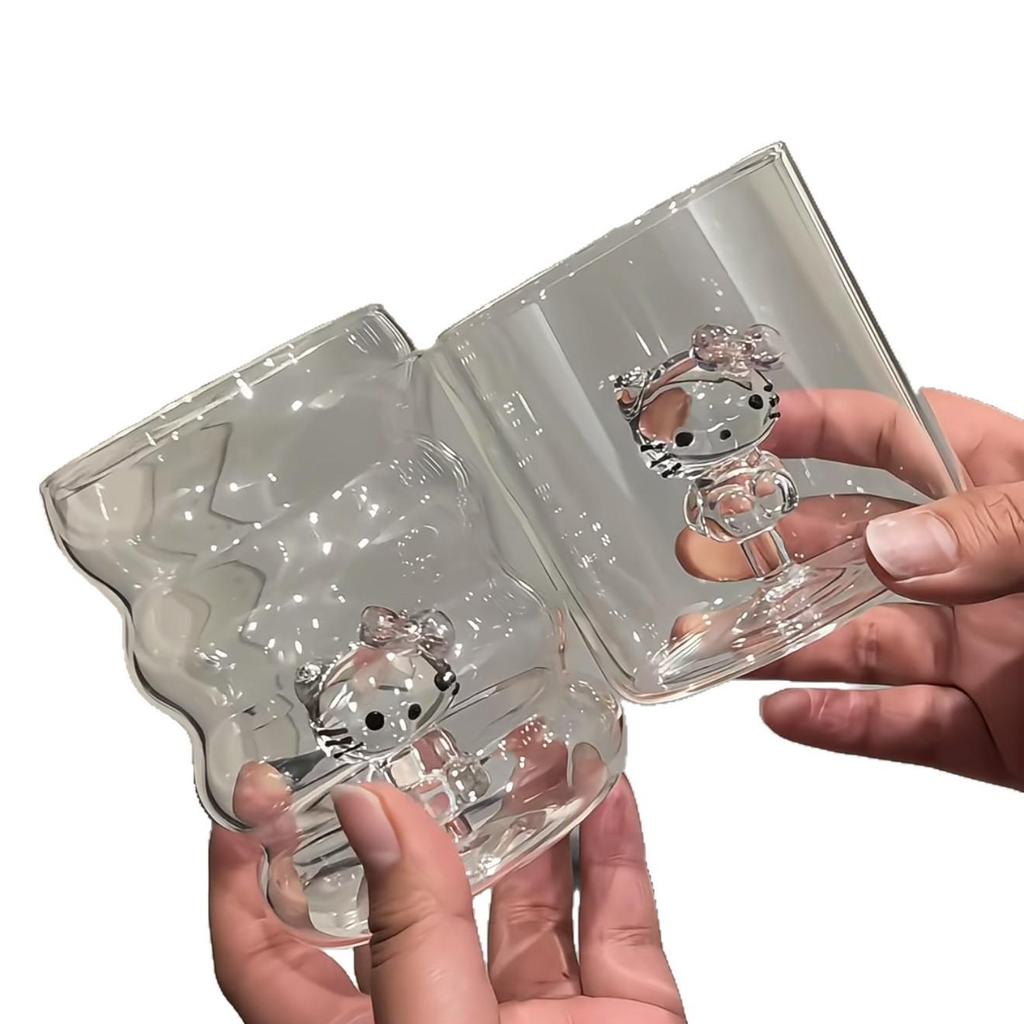 Tazza da Latte in Vetro Creativa 3D Albero di Natale Resistente al Calore
