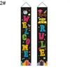 2Pcs Back To School Colorful Welcome Couplet Banner Door Wall Hanging Sign Flag