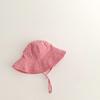 Wide Brim Summer Sun Hat for Baby Plaid Print Fisherman's Hat Children Cotton Bucket Cap for Boys Baby Girls SunHat Kids Bonnet