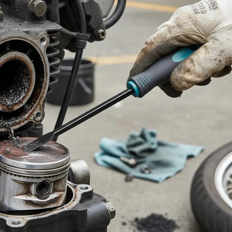 Motorcycle Engine Cylinder Rust and Scale Remover for Cars Cleaning Supplies for Auto Oil Scraper Auto Cleaning and Repair Tools