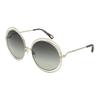 Chloe Retro Mode Großer Rahmen Metall Rund Sonnenbrille Unisex Sonnenbrille Gold CH114SD