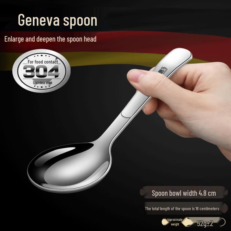 Qiwei Korean Style 304 SS Long Handle Stirring Spoon