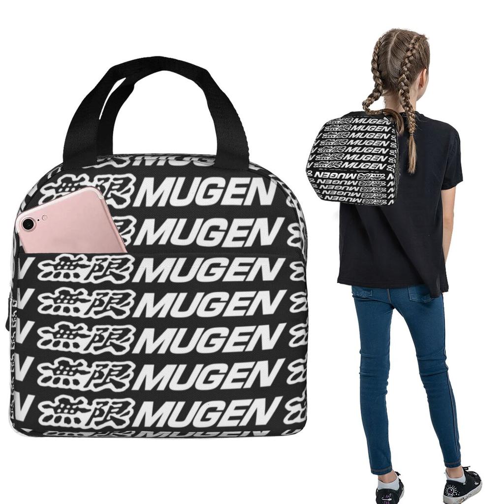 Mugen Power Insulated Lunch Bag for Women Children Portable Food Boxes Thermal Lunch Box Tote