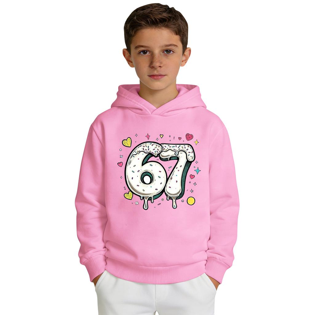 Boys' Printed Hooded Long,Sleeve Sweatshirt Casual Sports Comfort Sweatshirt