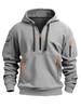 Autumn Wnter Men's Leisure Sports multi-zip arm Pocket hoodie Jumper Hoodie