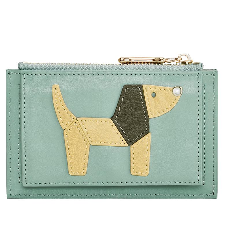 Женский кожаный кошелек-кардхолдер Hush Puppies с мультяшным дизайном 5930₽