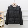 2024 Women's Stylish Short Down Jacket, Stand Collar Puffer, Petite Korean Style Autumn Winter Outerwear
