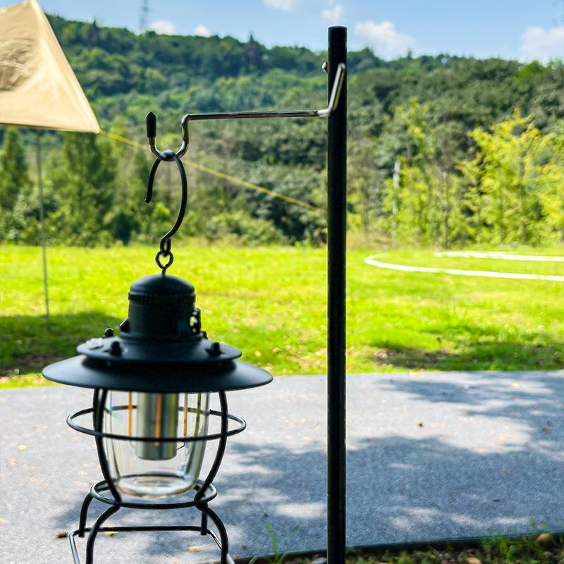 Outdoor Camping Lantern Stand, Tabletop Aluminum Alloy Detachable Lantern Hangers Portable Lighting Brackets, Hiking Equipment