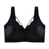 Seamless Large-chested Minimizing Bra with Wide Shoulder Straps Anti-sagging and Lace Stitching for Large Sizes