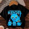 HuntrX Kpop Devil Hunter Children's T-shirt Anime Printed Short Sleeve Casual Round Neck Clothing Children's Top