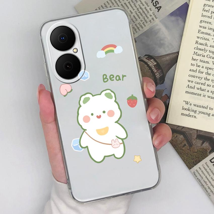 For Huawei Enjoy 70x 80 Y5 Y6 P40 P50 Y8p Covers Case Lovely Owl Patterns Transparent Silicone Camera Protection Dustproof Shell For Huawei Phone Bags