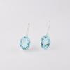 Sky Blue Topaz Gemstone 925 Sterling Silver Jewelry Women Dangle Earrings 1.05" EE-173-14