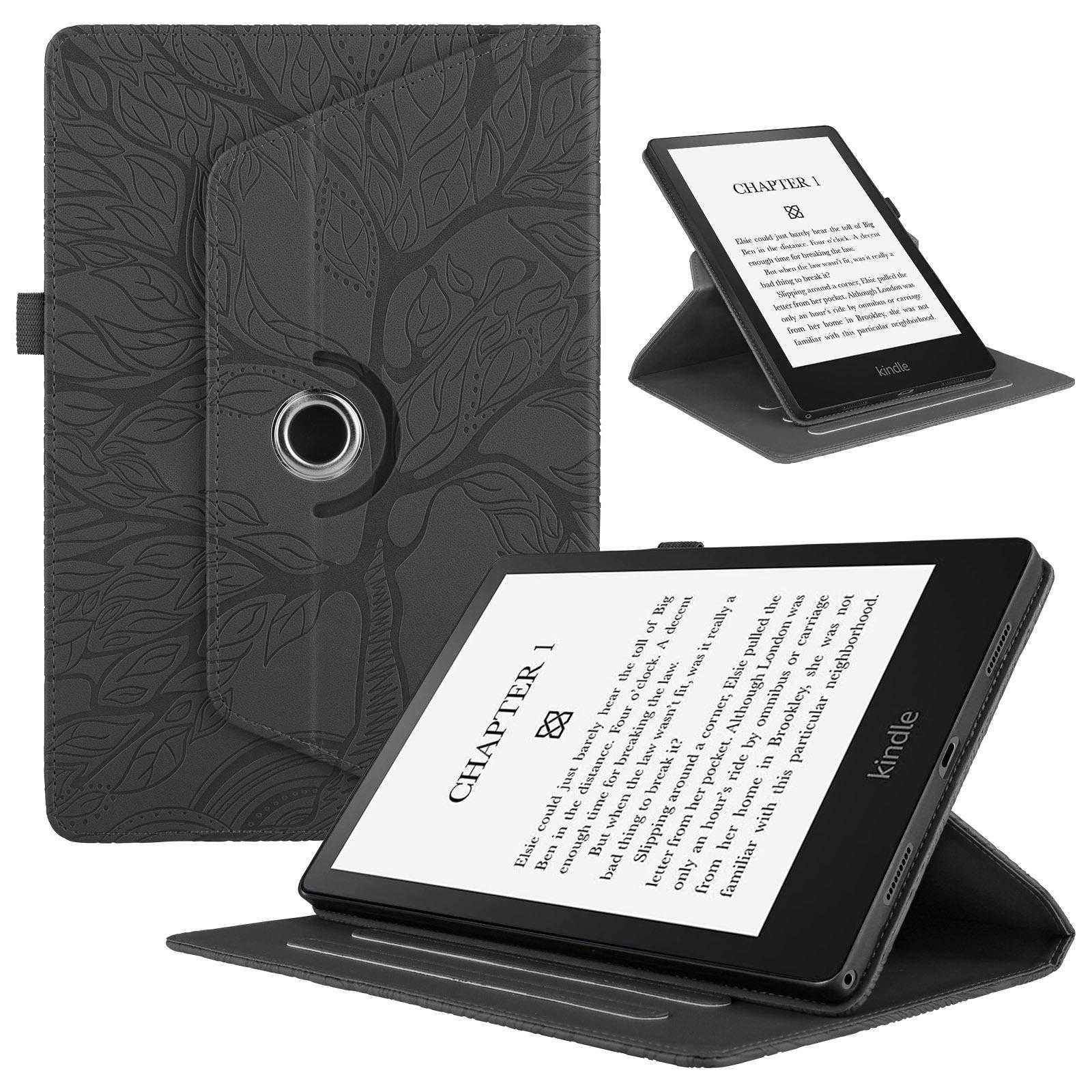 Amazon Kindle Paperwhite 7 12. 2026 Bőrtokhoz, Forgatható Állvány Életfa Amazon kindle paperwhite 7 12th 2024 fekete