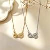 Women's Gold Infinity Diamond Necklace - Luxurious Niche Clavicle Chain Fashion Accessories