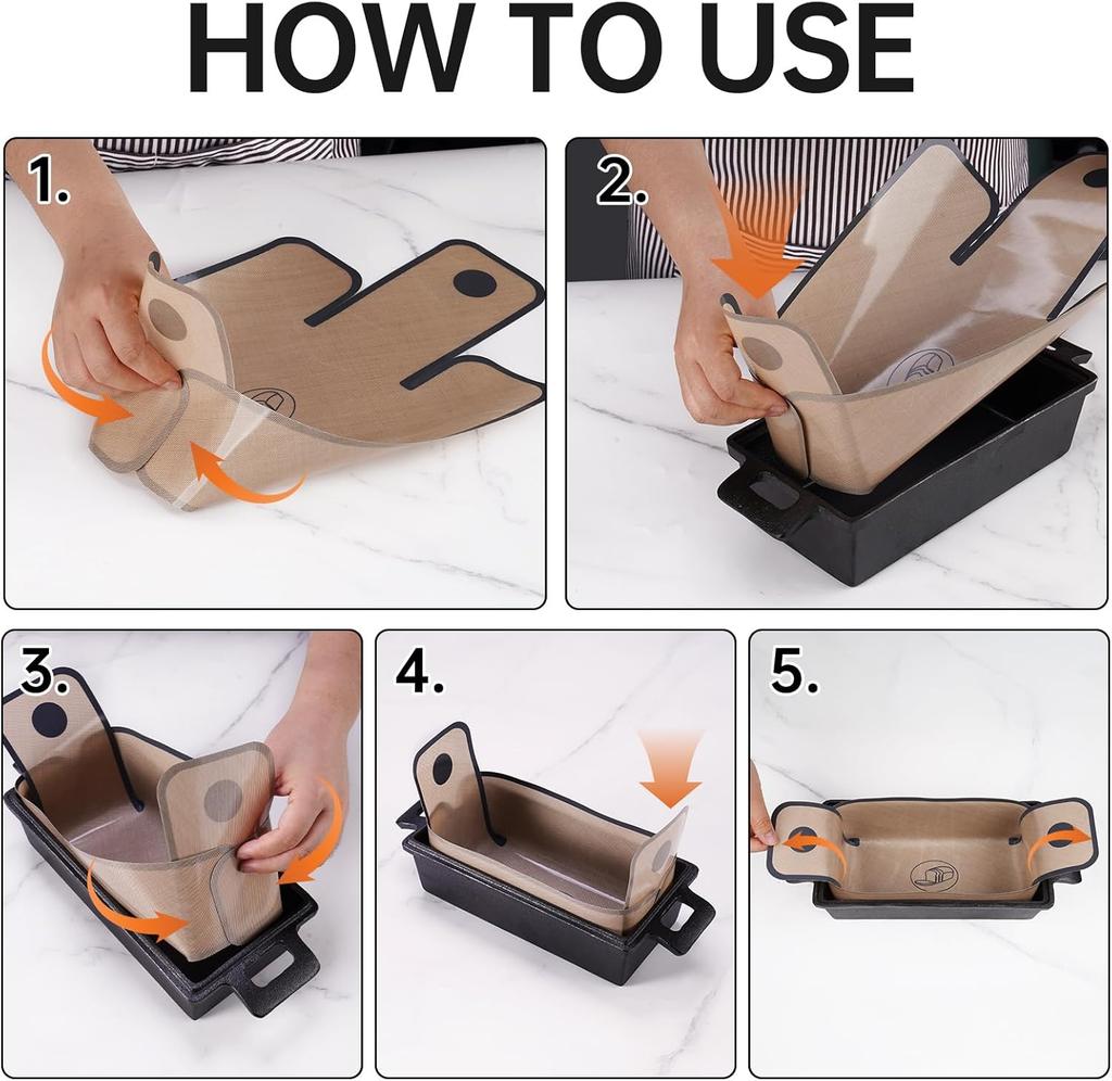 1 Stück Große Antihaft-Silikon-Backmatte & Brotbackform, wiederverwendbare Backform für Brot/Pizza/Gebäck, Backunterlage.