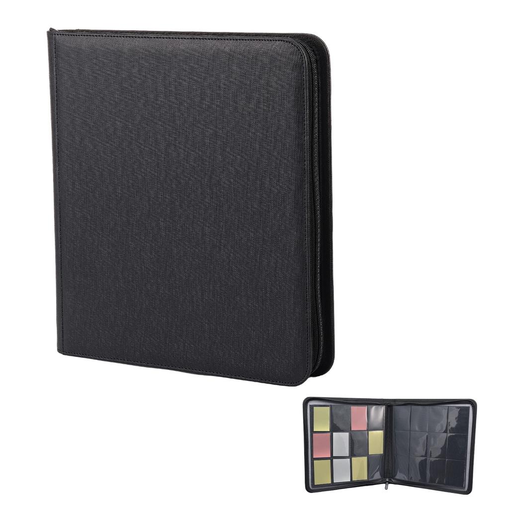 Collectible Card Binder Album 480 Card Holder 12 Pockets Large Capacity PU Leather Cover Trading Card Binder Album