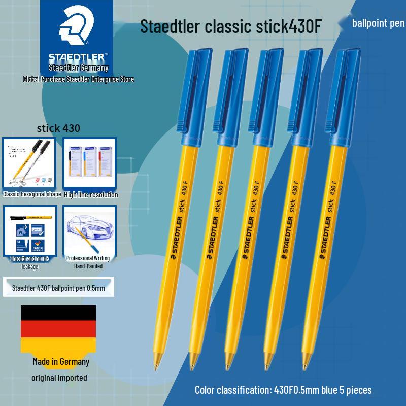German Warrior Armor Ballpoint Pen - Classic Stick 430, 0.5/0.7mm, Red/Blue/Black Ink