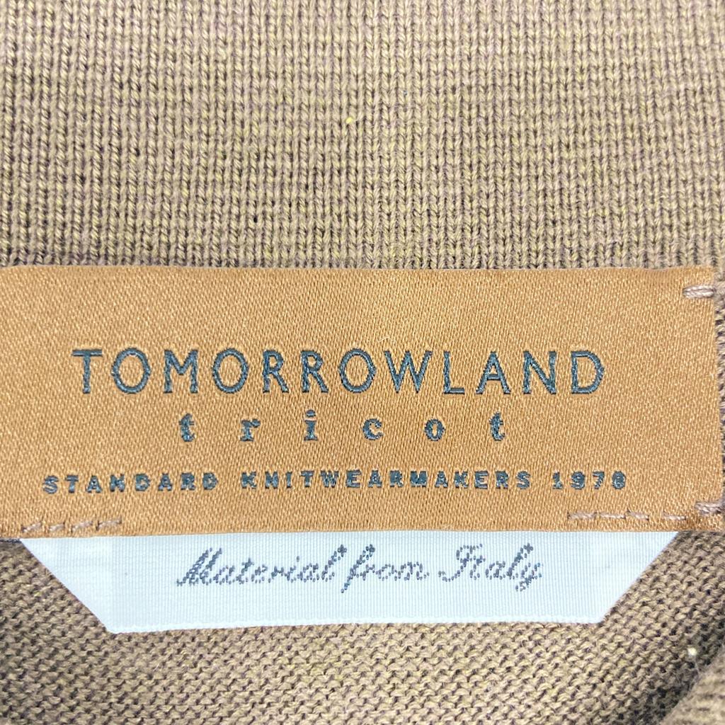 TOMORROWLAND [Excellent Condition] 61-02-12-02002 SESIA Silk Cotton Knit Polo Shirt/ tops M BrownUsed