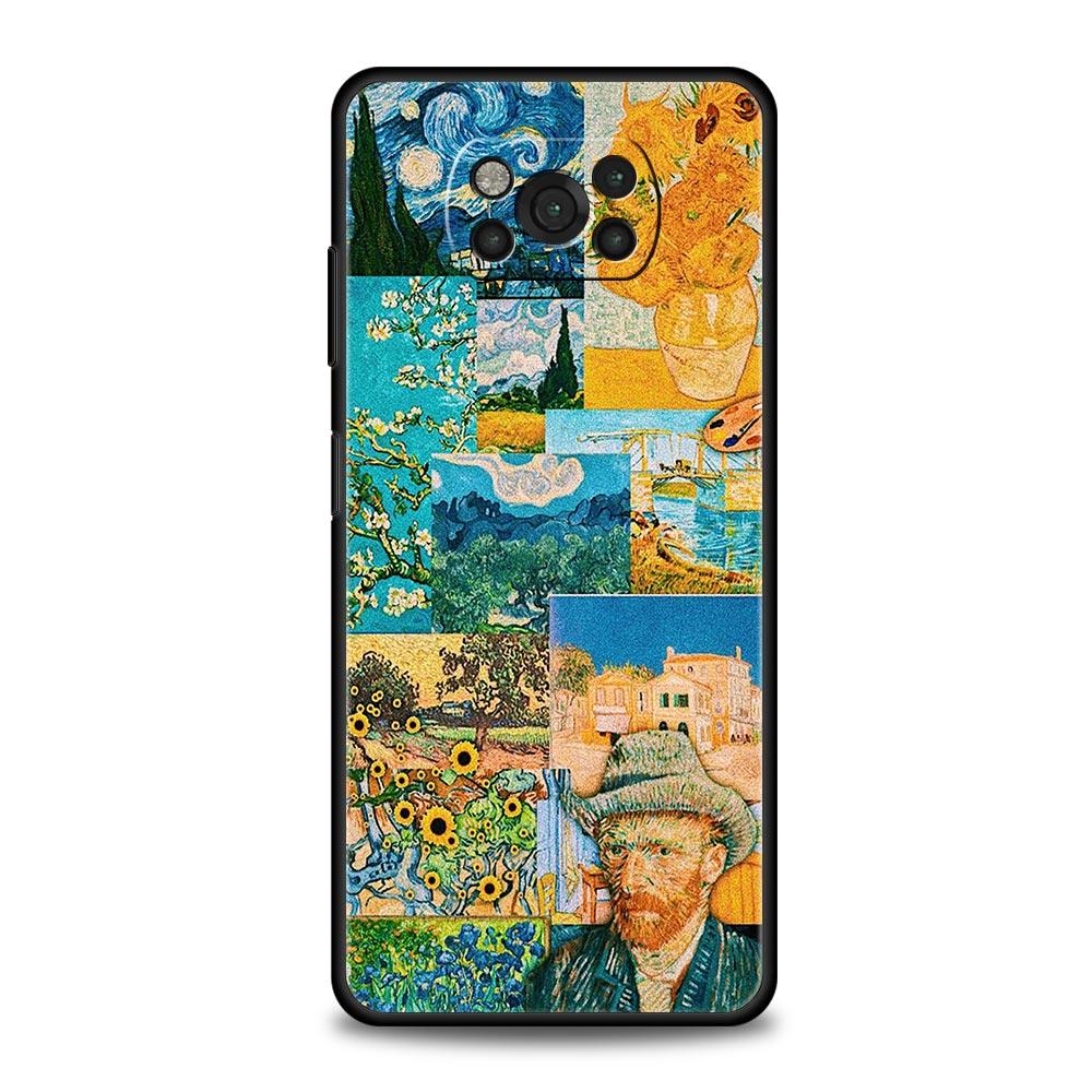 Θήκη Κινητού Τέχνη Van Gogh με Αστροφώτιστο Ουρανό Για Για Xiaomi Poco X6 X5 Pro X4 X3 NFC F5 Pro F4 F3 GT M5 M4 Pro 5G M3 C51 C50 C55 Κάλυμμα